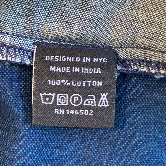 COURSHOP  Unique long lightweight jacket . Blue and grey Cotton.Size :S - Picture 6 of 8